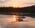 Beaver Float Plane at Sunset Alaska